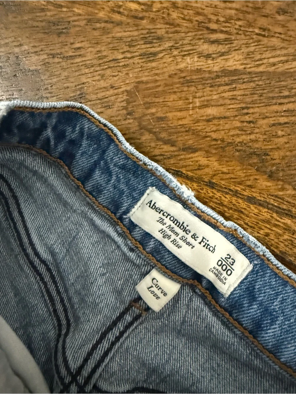 Abercrombie & Fitch Curve Love High Rise Mom Denim Short